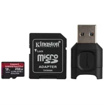 Pamäťová karta Kingston Canvas React Plus MicroSDXC 256GB UHS-II U3 (285R/165W) + adaptér + čtečka (MLPMR2/256GB) pamäťová karta microSD • kapacita 25