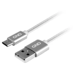 Kábel GND USB / micro USB, 1m, opletený (MICUSB100MM08) Titanium prepojovací micro USB kábel • podpora rýchleho nabíjania • 1× USB 2.0 • dĺžka 1 m