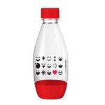 Fľaša SodaStream Smajlík 0,5l červené fľaša na pitie • objem 0,5 l • určená pre výrobníky perlivej vody SodaStream • jedinečný dizajn • zdravotne vyho