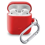 Puzdro CellularLine Bounce pro Apple AirPods (2018/2019) (BOUNCEAIRPODSR) červené ochranný kryt pre Apple AirPods 1 & 2 • karabína • kompatibilný s be