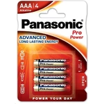 Batéria alkalická Panasonic Pro Power AAA, LR03, blistr 4ks (LR03PPG/4BP) mikrotužkové batérie AAA (LR03X/4BP) • nenabíjacie • napätie: 1,5 V • alkali