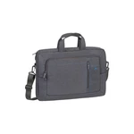 Brašna na notebook RivaCase pro NTB 15,6 sivá konvertibilný batoh/taška na notebook do 16" • vrecko pre tablet, dokumenty, peňaženku atď. • materiál o
