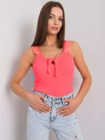 Fluo pink striped top