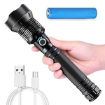 CHARMINER XPH90.2 USB Rechargeable Handheld Flashlight Kit with 18650 Battery USB Cable Adjustable Focus LED Torch