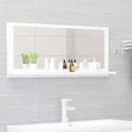 Bathroom Mirror White 35.4"x4.1"x14.6" Chipboard
