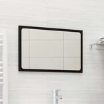 Bathroom Mirror Black 23.6"x0.6"x14.6" Chipboard