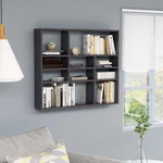 Wall Shelf High Gloss Gray 35.4"x6.3"x30.7" Chipboard
