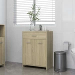 Bathroom Cabinet Sonoma Oak 23.6"x13"x31.5" Chipboard