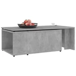 Coffee Table Concrete Gray 59.1"x19.7"x13.8" Chipboard