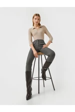 Koton High Waist Fabric Trousers