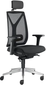 LD SEATING Kancelárska stolička LEAF 503-SYS, s podhlavníkom, posuv sedadla, čierna skladová