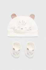Dětská čepice a pantofle OVS bílá barva