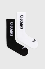 Ponožky Emporio Armani Underwear 2-pak pánske, biela farba