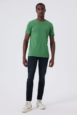 Pánské tričko Lee Cooper Twingos 6 Pique s kulatým výstřihem, zelené