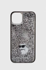 Puzdro na mobil Karl Lagerfeld iPhone 15 Plus 6.7 priehľadná farba
