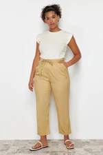 Trendyol Curve Stone Carrot Woven Trousers