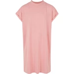 Turtle Extended Shoulder dress for girls - pink