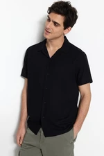 Trendyol Black Unisex Relaxed Fit Short Sleeve Shirt