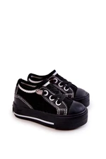 Kids slip-on sneakers Big Star - black