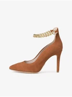 Tamaris High Heel Suede Brown Pumps - Women