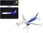 Boeing 737-800 Commercial Aircraft with Flaps Down "Alaska Airlines - Honoring Those Who Serve" White and Blue "Gemini 200" Series 1/200 Diecast Mode