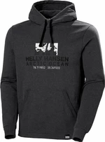 Helly Hansen Men's Arctic Ocean Organic Cotton Bluza z kapturem Ebony Melange 2XL