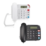 Y5GE Corded Phone with Big Button Desk Landline Phone Telephone Support Hands-Free/Flash Ring Volume Control LCD Display