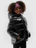 Dívčí péřová bunda s výplní ze syntetického peří - černá