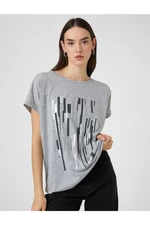 Koton Geometric Print T-Shirt Short Sleeve Relax Fit