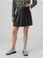 Women's black faux leather skirt VERO MODA Naomi - Women