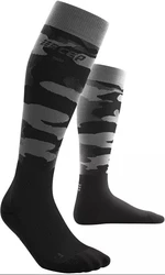 Women's compression knee-high socks CEP Camocloud Black/Grey