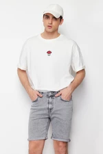 Trendyol Gray Slim Fit Collar Denim Jeans Shorts