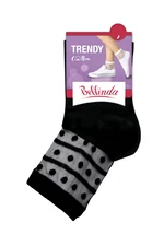 Bellinda 
TRENDY COTTON SOCKS - Dámske ponožky s ozdobným lemom - čierna