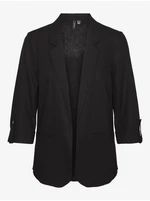 Black women's jacket with linen blend VERO MODA Jesmilo - Women