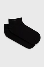 Ponožky BOSS (2-pack) pánské, černá barva, 50469849