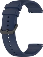 4wrist Univerzální silikonový řemínek se černou sponou 22 mm - Dark Blue