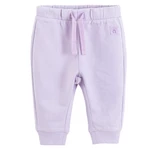 Jednobarevné teplákové kalhoty -světle fialové - 62 LILAC