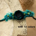 Baby Girl Flower Headbands Newborn Photography Props Dried Flowers Newborn Hairband Princess Tieback Baby Girl Hair Accessories