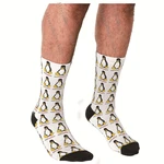 Men's Funny socks Penguin Just sudo it Printed Socks harajuku Men Happy hip hop Novelty boys Crew Casual Crazy Socks for men