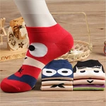 Men Super Hero Cartoon Ankle Socks Spring Summer High Quality Colorful Art Cotton Sock Men's Funny Anime Short Socks