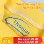 Custom Clothes Ironing Name Sticker Personalized Washable Stickers Heat Transfer Labels on Fabric Clothing Babysuit Tags
