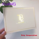 2019 Custom high quality business cards luxury Gold foil logo printing business cards with logo