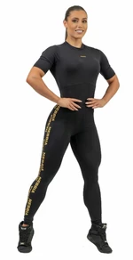 Nebbia Workout Jumpsuit INTENSE Focus Black/Gold XS Pantalon de fitness