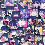 Panty & Stocking with Garterbelt Sticker Anime Waterproof Sticker Cute Student Stationery Children School Supplies Decorate