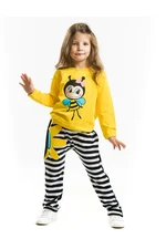 Set della tuta da ragazza Denokids CFF-19S1-165/Yellow Black White