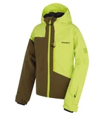 Husky  Gomez Kids br. green/dk. khaki, 122 Detská ski bunda