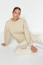 Trendyol Stone Stitch Detail Crew Neck Regular Fit Fleece vnútri Pletená mikina Trendyol Stone Stitch Detail Crew Neck Regular Fit Fleece vnútri Pletená mikina