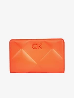 Orange Women's Calvin Klein Re-Lock Quilt Bifold Wallet