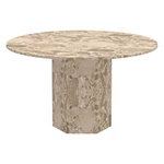 Jasnobrązowy marmurowy okrągły stół ø 130 cm Naxos – Actona