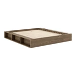 Brązowe łóżko dwuosobowe z drewna sosnowego ze stelażem 180x200 cm Ziggy – Karup Design